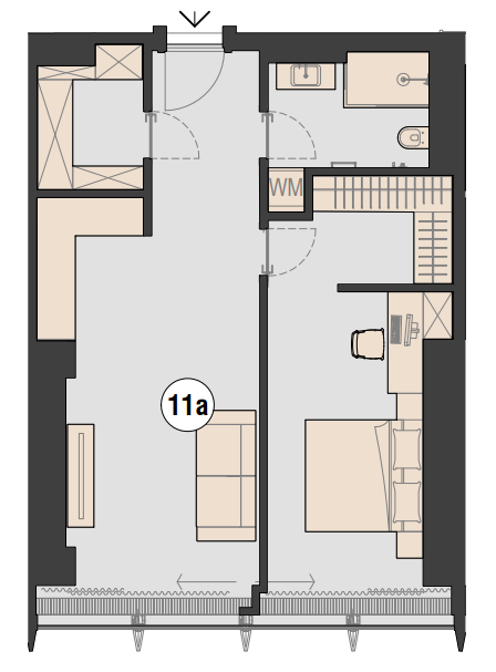 Планировка квартиры типа 1А