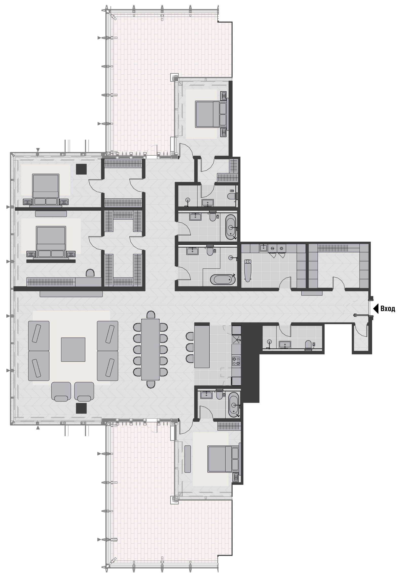 Планировка квартиры типа D3
