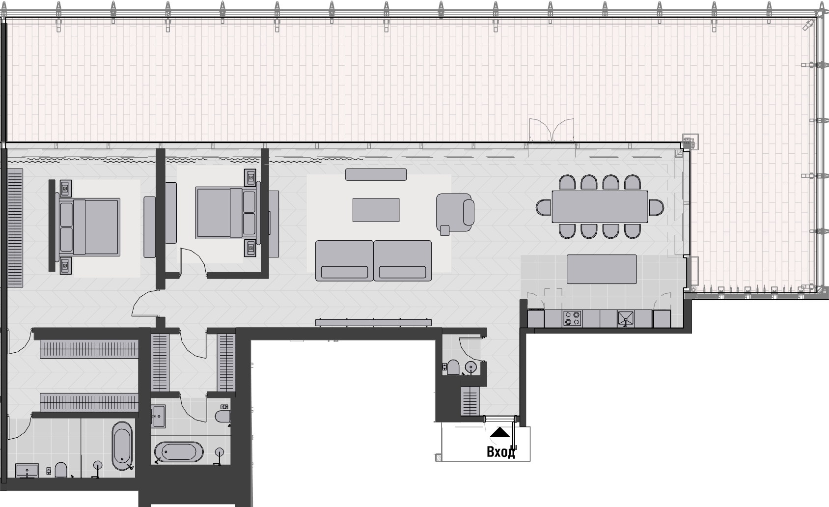 Планировка квартиры типа D1